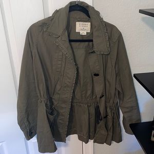 Kate Spade Broome Street Army Jacket W/Bow